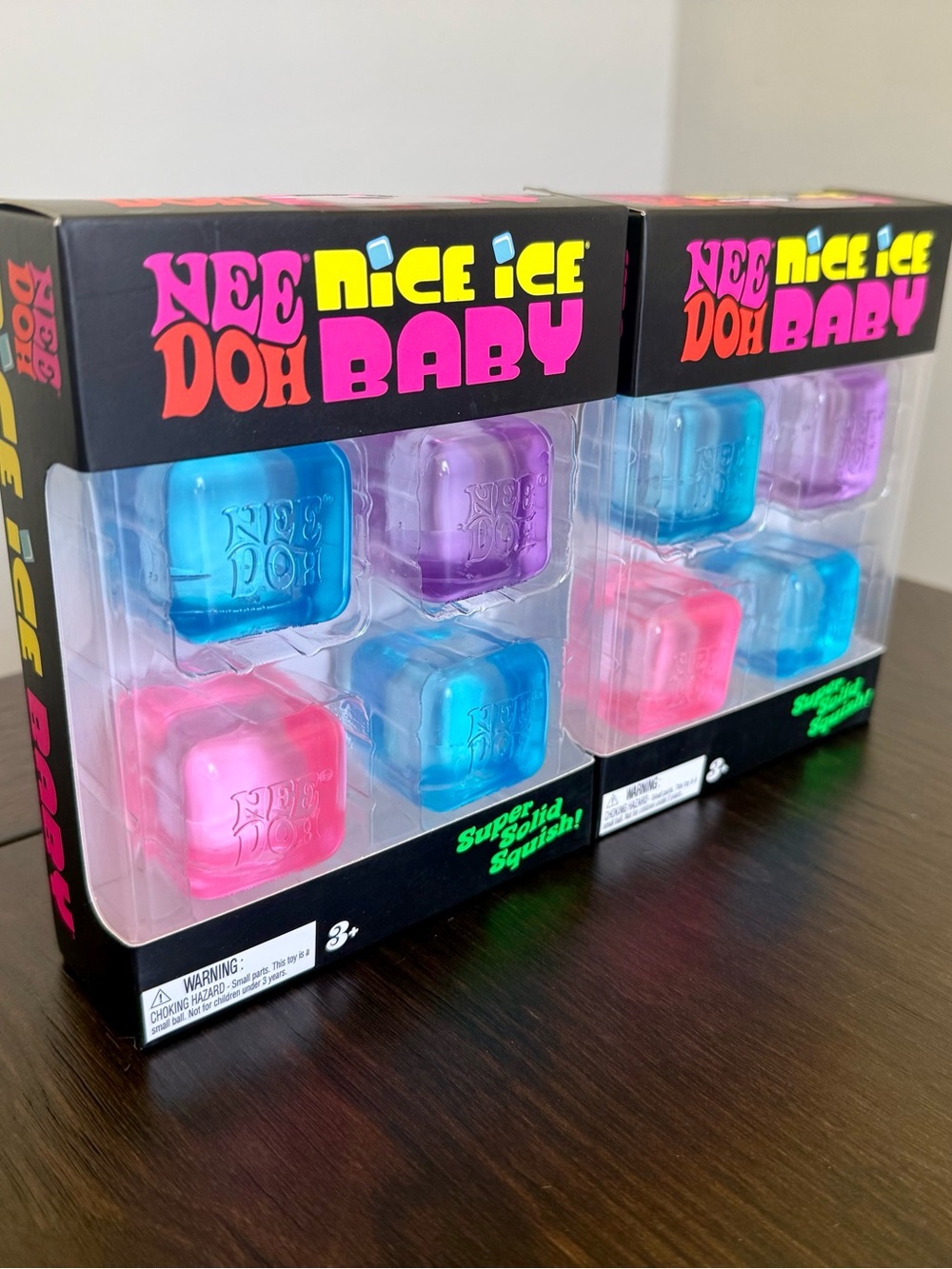 NeeDoh Nice Ice Baby Sensory Squish Pack - Pink, Blue, Purple